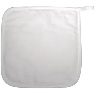 Rayher Topflappen, 19 x 19 cm, quadratisch, weiß, 2 Stück, waschbar, Schutz beim Kochen und Backen, ideal zum Bemalen