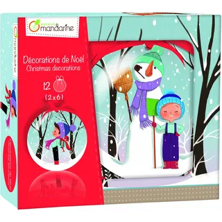 Avenue Mandarine CO083O 12 Weihnachtsschmuck "Dis moi" zum Aufhängen ideal für Weihnachtsbaum Deko, 12 Stück, Blau