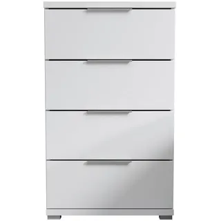 SchlafKONTOR Nachtkommode »Smilla Nachttisch, Nachtkonsole mit Schubkästen«, weiß