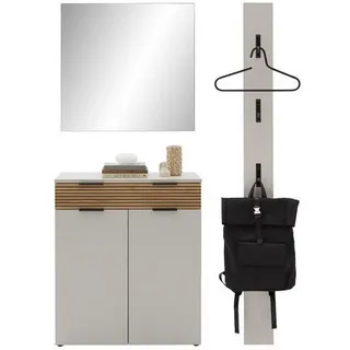 Voleo Garderobe , Eichefarben, Kaschmir , Holzwerkstoff , 3-teilig , 120x200x40 cm , Made in Germany , Garderobe, Garderoben-Sets & Garderoben-Serien, Garderoben-Sets