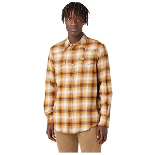 Wrangler Men's LS Western Shirt, GOLDEN Oak, XL