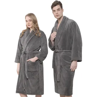 hammetex Bademantel unisex Grau M