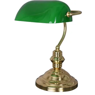 Leseleuchte Bankers Lamp Klassiker Tischlampe Messing Lampe Schreibtischlampe