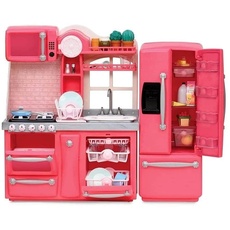 Our Generation – Rosa Kochspielset – Spielnahrung – 46 cm Puppenzubehör – Rollenspiel – Spielzeug für Kinder ab 3 Jahren – Gourmetküche pink