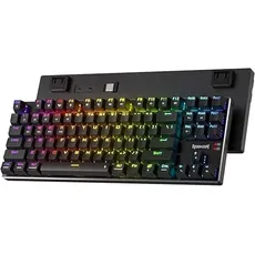 Redragon K660 (K556 TKL) RGB-Gaming-Tastatur mit Kabel, 80% mechanische Tastatur mit 87 Tasten und Aluminiumbasis, verbesserter Hot-Swap leiser linearer roter Schalter