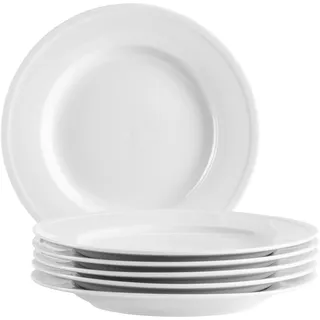 Mäser Dessertteller Set, Porzellan, Arlona, weiß