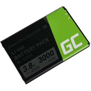 Green Cell BL-53YH Handy Akku für LG G3 D850 D855 Optimus Li-Ion Zellen 3000 mAh 3.7V Ersatz Smartphone Batterie Markenakku Volle Kompatibilität Reale Kapazität ohne Memory-Effekt