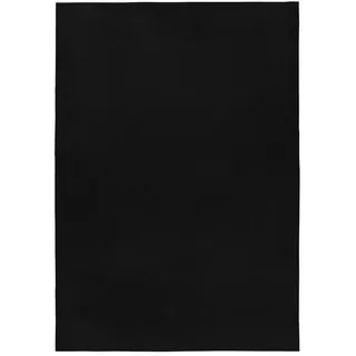 Hochflorteppich , Schwarz , Textil , Uni , rechteckig , 60x110 cm , Oeko-Tex® Standard 100 , pflegeleicht , Teppiche und Böden, Teppiche, Hochflorteppiche & Shaggys