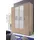 Drehtürenschrank Karl 160 x 196 x 54 cm Braun