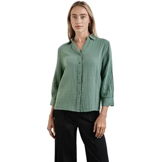 STREET ONE Damen A344955 Musselin-Bluse, Seafoam Green, 36