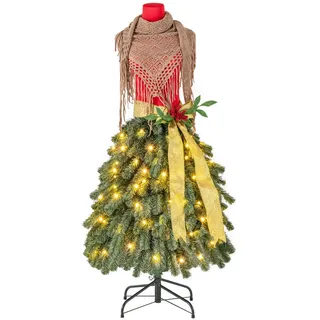 Costway Weihnachtsbaum Grün , Kunststoff , 150 cm , Dekoration, Weihnachtsdekoration, Christbäume & Zubehör