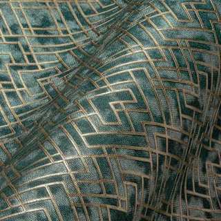 A.S. Création Travel Styles Vliestapete - Tapete mit Ornamentverzierung in Blau und Gold - klassische Wandtapete für verschiedene Räume in 10,05 m x 0,53 m