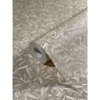 Glööckler Vliestapete Imperial Feder Uni Beige