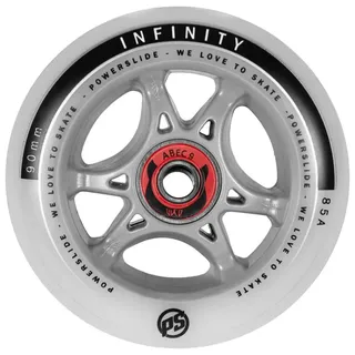 Powerslide Infinity 90 Rtr Abec9/spacer Schlittschuhrollen 4 Einheiten / Silver / Grey - 90 mm / 85A