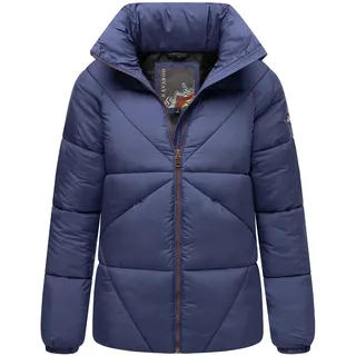 Navahoo Steppjacke »Steppjacke Schokolinaa 14«, ohne Kapuze, Winterjacke mit modischer Steppung & hohem Kragen, blau