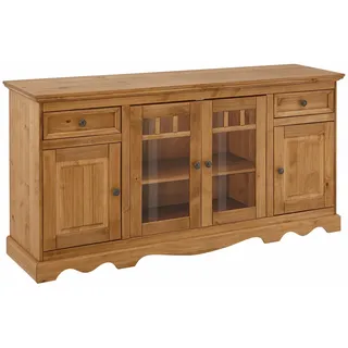 Home Affaire Sideboard HOME AFFAIRE "Melissa", beige (natur gebeizt, gewachst), B:169cm H:85cm T:45cm, Sideboards, Sideboard, Kommode, Breite 169 cm