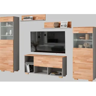 OTTO home Wohnwand 5 Stk. tlg., braun und grau),