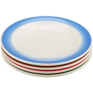Doafoce 4 Stück Pastateller Suppenteller aus Kunststoff Modern Teller Set Wiederverwendbar 17,7cm Spaghetti Teller für Nudeln Salate Steaks