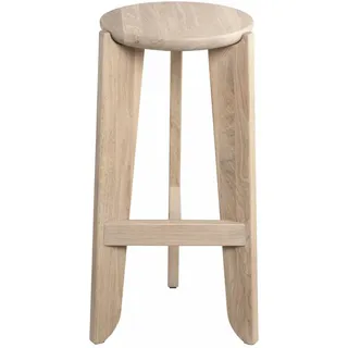 Blomus Barhocker Eli Farbton Holz, Hocker, Eiche, Weiß, matt, 41 x 41 x 75 cm, 66513 - Braun, Weiß