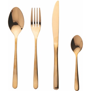 Galileo Besteckset 24-teilig Edelstahl 18/0, gold poliert, Milano Sibilla