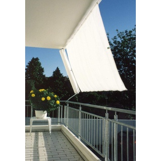 Floracord Senkrecht-Sonnensegel Rechteckig Wasserfest 230 cm x 140 cm Elfenbein