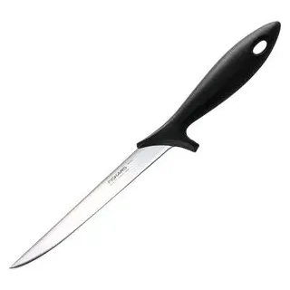 Fiskars Filetiermesser mit flexibler Klinge, Essential, Gesamtlänge: 30 cm, Edelstahl / PP-Kunststoff, Schwarz, 1065567