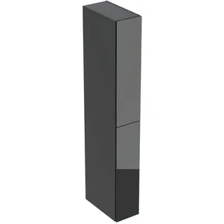Geberit iCon Hochschrank mit 2 Auszügen, 24x48x180 cm, 503.011.JK.2, Farbe: Korpus: lava / lackiert matt, Front: lava / Glas glänzend