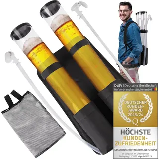 XXL Bierrucksack Duo 6 Liter Getränkespender Rucksack mit 2 Zapfpistolen & Schläuchen für Party, Festival & JGA – Tragbare Bierzapfanlage