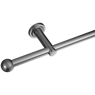 LIEDECO Gardinenstangen-Endstück Kugel 1-läufig Ø 16 mm 2,5 cm Silber