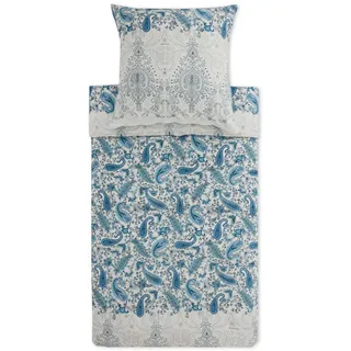 BASSETTI MONNALISA Paisley Himmelblau 155 x 220 cm + 80 x 80 cm