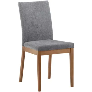Cantus Stuhl , Grau, Eichefarben , Holz, Textil , Buche , massiv , Uni , eckig , 47x95x60 cm , Stoffauswahl , Esszimmer, Stühle, Polsterstühle