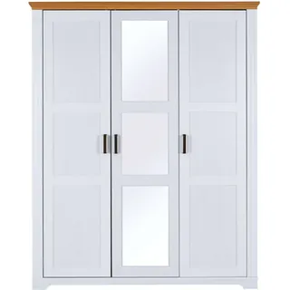 Inter Link Maluno Kleiderschrank Massivholz Kiefer Weiß/Oak Colori