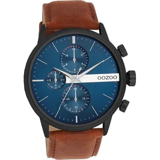Oozoo Herren Armbanduhr braun Analog Timepieces Lederarmband D2UOC11222