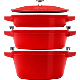 Staub Topf-Set 3-tlg. Kochtopf + Schmortopf + Bratpfanne