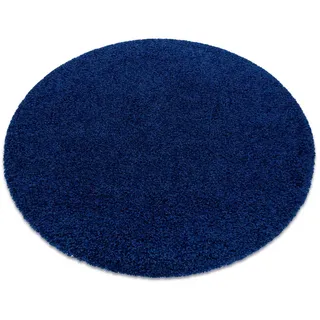 RugsX Soffi Shaggyteppich Ø 80 cm Blau