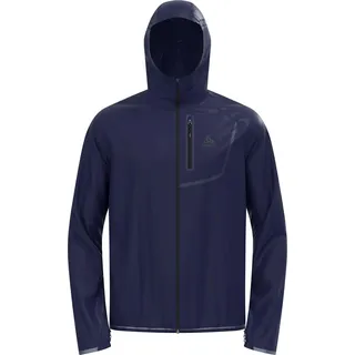Wasserdichte Zeroweight Dual Dry Performance Knit Laufjacke, Herren - Odlo, Farbe:21120 eclipse, Größe:M