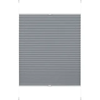 Plissee GARDINIA "EASYFIX Greta" Gr. 5, blau (rauchblau), B:90cm H:130cm, Obermaterial: 100% Polyester, Plissees, Plissee, inkl. dezenter Abdeckleiste (Staubschutz)