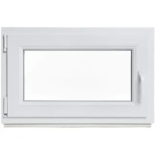Kellerfenster - Kunststoff - Fenster - weiß - BxH: 80 x 50 cm - DIN links - 3-fach-Verglasung - Lagerware