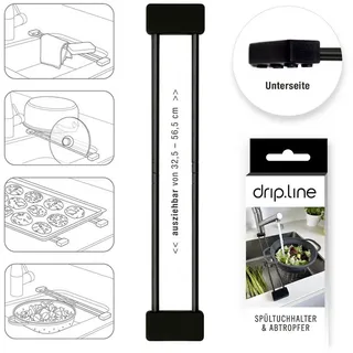 Sanni Shoo Spültuchhalter schwarz, Spülbecken Organizer, Flexibler Lappenhalter für Spülbecken, Spüllappenhalter, Küchen-Organizer, Spültuch Aufbewahrung u. Abtropfhalter Black Steel