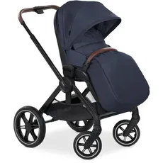 hauck Kinderwagen mit Beindecke Walk N Care ab Geburt bis 22 kg mit Liegefunktion, Becherhalter, Sitz Wendbar & Höhenverstellbar, Gummireifen, Teleskopgriff, UPF 50+, Zusammenklappbar (Dark Navy Blue9