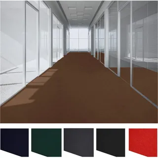 MDEKOR Nadelvlies Teppichboden, Braun, 2m breit, 100 x 200 cm, schwer entflammbar, zum Zuschneiden als Läufer oder Auslegware - Braun