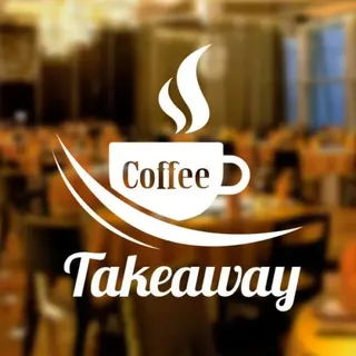 Coffee Takeaway sticker aufkleb wandtattoo schriftzug selbstklebend vinyl kuch dekoration kaffee zum mitnehmen mandala schild led, nachtlicht baby barista geschenk restaurant lesen chihuahua