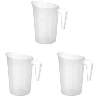 HENDI Messbecher, mit Skalierung, Stapelbar, Bruchsicher, 2,0L, ø160x(H)205mm, Polypropylen (Packung mit 3)