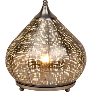Orientalische Deko Tischlampe Nachttischlampe Lampe Jamiel Silber - Silber