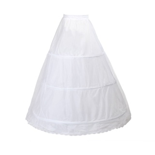 TUKA Reifrock 3 Ring verstellbar, Underskirt Unterrock, Krinoline Petticoat Gr. Large passt Gr. 42 bis Übergröße, Weiß, TKB0005-White-X