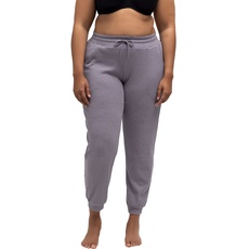 Ulla Popken Damen Pants Loungewear, Grau Melange, 46-48 EU