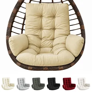 bechoanigel Hängesessel Kissen, Schaukelsessel Kissen Indoor Sitzkissen Garten Polster Auflage, Schaukelstuhl Dicke Hängestuhl Sitzauflage für Hängeschaukel Hängekorb, Khaki