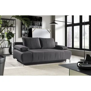 werk2 Schlafsofa Troya Polyester 2-Sitzer Grau