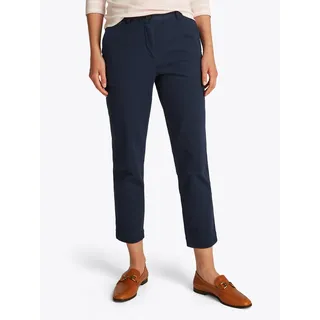 Tommy Hilfiger Damen, Chino Hose STRETCH SLIM Knöchelfrei, blau (Dark night navy), 38