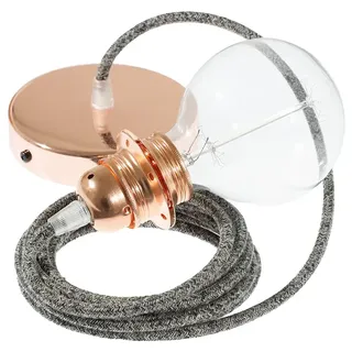 Creative Cables Rs81 50 Cm Hängeleuchte Pendel Für Lampenschirm - Black Glittering / Copper - One Size